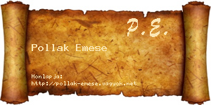 Pollak Emese névjegykártya